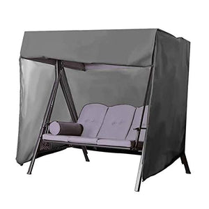 Fablcrew - Copertura per dondolo da giardino a 3 posti 210D Oxford impermeabile, telo per dondolo anti-polvere, anti-UV, copertura di protezione per altalena per esterni