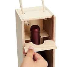 Juvale - Scatola da vino in legno, confezione da 2 pezzi, per bottiglie di vino, in legno, con manico per feste di compleanno, inaugurazione della casa, matrimonio, anniversario, 30 x 10 cm