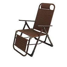 Viqie Patio in Rattan Estivo Chaise Longue Balcone della casa Sedie a Sdraio Piscina Sedie a Sdraio Portatili Fatte a Mano Giardino Esterno Sedia a Sdraio Pieghevole (Color : B)