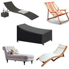 Set di 2 coprisedia da giardino, copertura impermeabile, antivento e resistente ai raggi UV, in tessuto Oxford per lettino da sole, sedia a sdraio, sedia a sdraio, sdraio (200 x 75 x 40/70 cm)