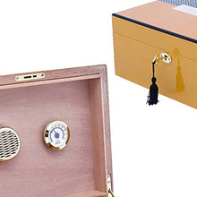 LGW Humidars Cigar Humidor - Scatola humidor su Lucido 50~75 CT Cigar Humidor Cigar Box sigari con HygrometerCuban mantenerlo Fresco .Scatola di immagazzinaggio di cigari di Grande capacità