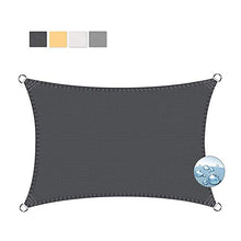 MEILINL Tende da Sole per Esterno Vela Ombreggiante Tenda A Vela Rettangolare, Protezione Raggi UV Vela Tenda con Funi E Kit di Fissaggio (Diverse Dimensioni E Colori),Dark Gray,4 * 6
