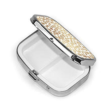 Scatola quadrata per pillole e medicine leopardo greco antico oro moda pillola organizzatore viaggio pillole dispenser per vitamine integratori