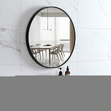 Specchio da bagno nordico rotondo con ripiano HD ultra bianco antideflagrante argento specchio spazio alluminio lato nero / Phnom Penh / specchio bianco specchio da bagno specchio da bagno
