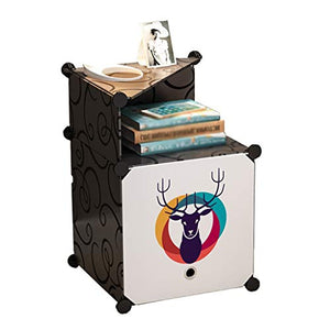 Locker Noleggio Home Camera Comodino Armadio Armadio Rimovibili Vestiti di Plastica Scaffalature Dormitorio MUMUJIN (Size : 39X37X57CM)