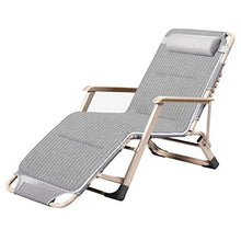 Lounger Poltrone reclinabili Pieghevole reclinabile Lettino Sauna Lettino Prendisole Sedia da Giardino Regolabile, Grigio Max. 260 kg
