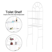 Zerone - Scaffale portaoggetti sopra il WC, a 3 strati, a colonna alta, per casa, hotel, bagno, 60,5 x 30,5 x 171 cm