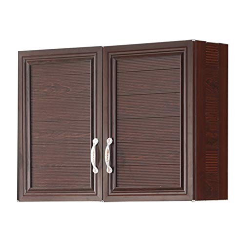 Pensile Spazio Bagno in Alluminio Rack Magazzino Armadietto capacità di Carico 150 kg Mobiletti e armadiett (Color : Brown, Size : 60 * 60 * 28cm)