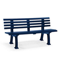 Panca di Esterno in plastica – A 9 Lame – Larghezza 1500 mm, verde schiuma – Panca Panca di Esterno Panca in plastica banchi banchi di Esterno banchi in plastica