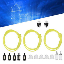 Rockyin 1.5 Metri 3 diametri del Tubo Tubo Carburante con Snap in Primer Bulb, Filtro Carburante Fit for Zama Stihl