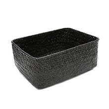 LPxdywlk Puntelli Fatti A Mano della Decorazione del Partito Dell'organizzatore della Caramella Dell'auricolare del Cestino del Vaso di Frutta del Canestro di Frutta Secca Paglia Nero Mezzo