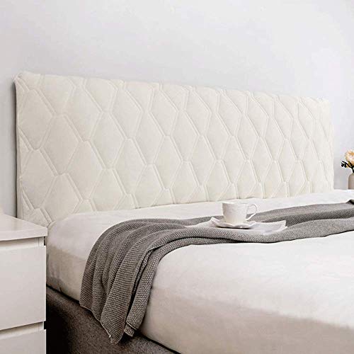 Fodera per Testiera del Letto Coperchio della Testata Letto Super Morbida E Addensata Velluto Cotone Trapuntato Singola Matrimoniale Copertura Decorativa per Protettore dello Schienale,Beige-120cm