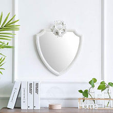 Specchio da Parete in Resina: per ingressi, soggiorni, bagni, specchi per la casa Decor 39,5 x 46,5 cm (Bianco)