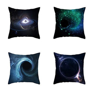 SHENSHI Federe Cuscini Divano 45X45,Fodere per Cuscini Stampa Modello Pianeta Cosmico, Soggiorno Ufficio Auto Divano Cuscino Lombare, Decorazione della Casa Set di 4 Articoli, Via Lattea