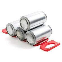 Bottiglia può Pad Mat Rack Holder collocato antiscivolo frigorifero impilabile tappeto organizzatore - rosso