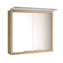 Allibert Armadietto a specchio specchio mobili da bagno pre-assemblati corpo legno di quercia chiaro 80 cm LED …