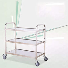 Quattro Ruote portatile strumento di archiviazione Carrello Scaffale for passeggino mobile a tre strati in acciaio inossidabile mobile conveniente for ristorante, ristorante, tubo quadrato, carrozza r