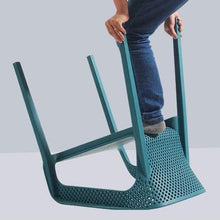 KANULAN Sgabelli Bar Adatti a Sedia Sedia di Ricreazione Plastic Chair Schienale caffè Sedia Curvo Schienale Traspirante griglia negoziazione Chair (Color : Red)