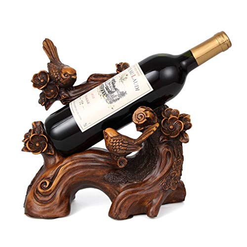 Porta bottiglie da vino Portabottiglie Wine Tavolo Wine Rack Tree Branch Scultura Del Supporto Del Vino Decor Resina Vino Regali Casa Della Mensola Decorazioni ( Color : Brown , Size : 26*15*27cm )