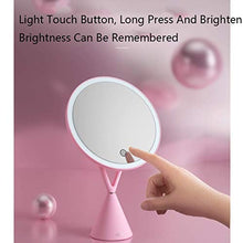 Specchi da Trucco Il trucco dello specchio LED con luce Dormitorio Desktop Desktop Ragazze di bellezza di riempimento portatile Luce Specchio specchio for il trucco Specchio da Tavolo