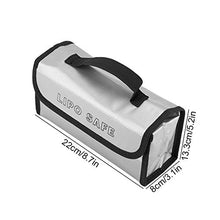 DERCLIVE Borsa di Sicurezza Portatile per Batteria Lipo a Prova di Esplosione Borse di Ricarica Resistenti alle Alte Temperature Grigio