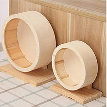 Pequeños Animales Ejercicio juguete para mascotas Rueda de madera silenciosa Spinner Silencio hámster Funcionamiento de madera Spinner Rueda juego juguete L