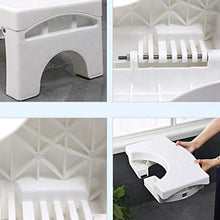Sgabello WC Pieghevole | Sgabello da Toilette accovacciato per Bambini e Adulti | Carico Massimo 100 kg Pouf da Cucina per Bagno