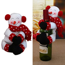 Amosfun Copri Bottiglia di Vino di Natale Hugger Cartoon Pupazzo di Neve Protezione Bottiglia di Champagne Toppers Bottiglia di Vino per Decorazioni Natalizie