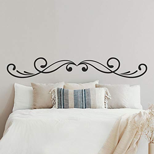 T-MK391 - Adesivi per testiera del letto, 20 x 140 cm, colore: Nero