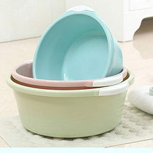 Erduo Lavabo per Uso Domestico Bacino di plastica Piccolo Piatto Tondo Spesso lavello lavabo lavabo lavabo lavabo Piccolo Bacino-Blu