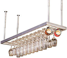 LDM Amanti del Vino Mobili da Bar e calici da Appendere a soffitto Portabottiglie per Vino/Portabottiglie per Bicchieri da Vino in Metallo Portaoggetti/Porta Calice da Vino Bar in Argento Mobili per