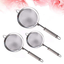 UPKOCH Setacci da Cucina in Acciaio Inossidabile a Maglia fine 3 Pezzi per Cottura Dimensioni s m l