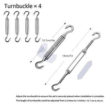 Tiberham Tenda Parasole Hardware Kit, rettangolo/Quadrato Parasole, Installazione per Patio Lawn Garden, Heavy Duty Anti-ruggine (44 Pezzi)