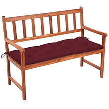 vidaXL Panca da Giardino con Cuscino 120 cm in Massello di Acacia