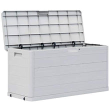 Tidyard Baule in Plastica | 280 L | 117 x 45 x 56 cm | Contenitore per Giocattoli da Esterno Giardino