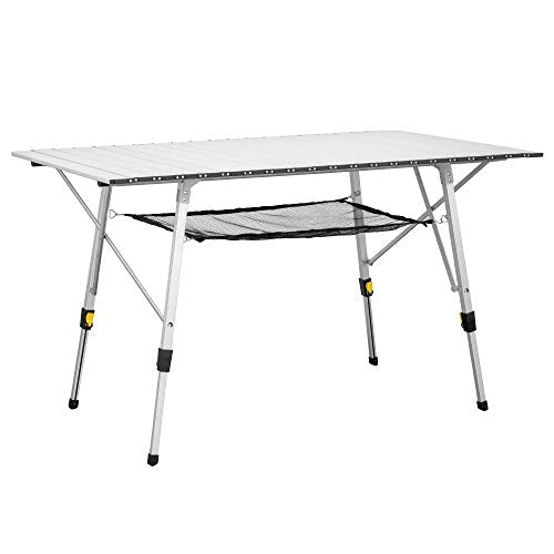 Uquip Variety L - Tavolo Pieghevole da Campeggio in Alluminio (120 x 70cm)