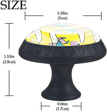 Art Banana Strawberries Pattern Yellow Pomelli per Porta Set di 4 Pomelli per Mobili Manopole per Cassetti Cucina Armadio Vetro