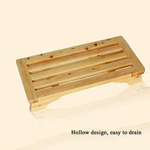 AYHa Bagno sgabello di legno Barrel Poggiapiedi Passo Bench piccolo sgabello rettangolo sgabello da doccia Sgabello Pedale impermeabile antiscivolo Doccia Bench