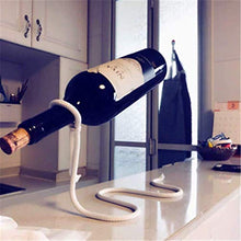 LIJUCAI Portabottiglie per Vino con Catena Artigianale Creativa Portabottiglie per Alcol sospeso 3D Magico Portabottiglie per Vino in Corda Bianca Pratico Bar da Cucina per la casa, Bianco