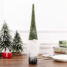 Amosfun Feltro gnomi Natalizi Bottiglia di Vino Topper Cover Fatto a Mano Svedese tomte Decorativo Toppers Bottiglia di Vino Vestito (Verde)