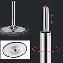 TopJiä Regolabile Sgabello Avere PU Pelle,Economico Sgabelli da Bar A 360 Gradi Girevole con Poggiapiedi,Bar Seggiolone Regolabile da Bar,Aumentare Cromo Base 41cm