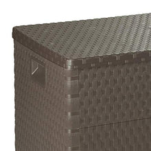vidaXL Baule da Giardino 420 L Marrone in PP Cassapanca Cassa Contenitore Box