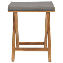 Tidyard Sedie Pieghevoli 2 pz in Legno di Teak e Tessuto Grigio Scuro