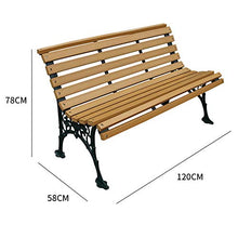 Panchine da giardino da esterno, panchine in ghisa, panchine da giardino anticorrosivo con schienale in legno massello 2-3 posti, poltrone da giardino per terrazze, per prati e di passaggio