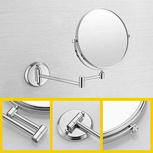 SHY Supporto da Parete per Specchio cosmetico, Specchio per Il Trucco Ingrandimento 3X Specchio cosmetico Specchio da Bagno bifacciale da Barba Rotondo in Camera da Letto