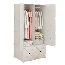 ZWYSL Appendiabiti Portatile Cabina Armadio Componibile Scaffali Componibili Plastica Armadio di Stoccaggio Appendere Staccabile Facile da Assemblare (Size : 8 Doors)