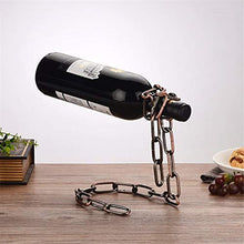 Classico Freestanding di vino Bottiglie di vino Rack Rack stand catene di ferro Metal Design Steel Cabinet Bottle Holder stand di immagazzinaggio Organizzatore controsoffitto decorazioni mensola for l