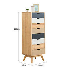 CHENSHJI Cassettiera Storage Unit Comodino con 8 Cassettoni in Legno Comodini Cassetti Tabelle Camera di Stoccaggio (Color : Brown, Size : 40x36x112CM)