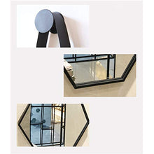 LULUTING Specchio Trucco Bagno Specchio Decorativo Specchio, Lavandino Specchio da Muro in Ferro battuto Specchio Esagonale Specchio 50 * 70cm