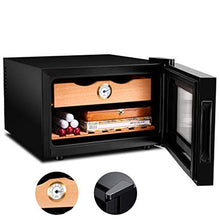 Umidificatori Humidor Cigar Cabinet Temperature Control Legno Di Cedro Mini Cigar Idratante Gabinetto Della Famiglia Piccolo Built-in Cigar Cabinet Dual-core Controllo Della Temperatura For 150 Sigari